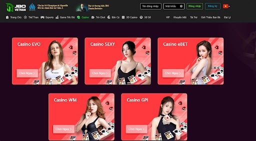 JBO - Nhà cái chuyên casino trực tuyến